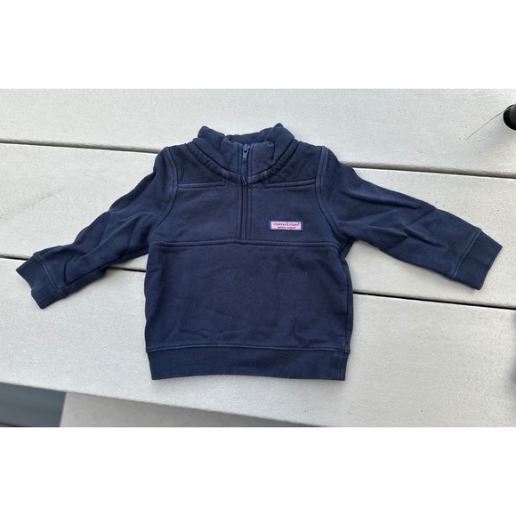 Vineyard Vines Other - Vineyard Vines Boys Navy Blue Quarter Zip Pullover Toddler Size 2T Cotton